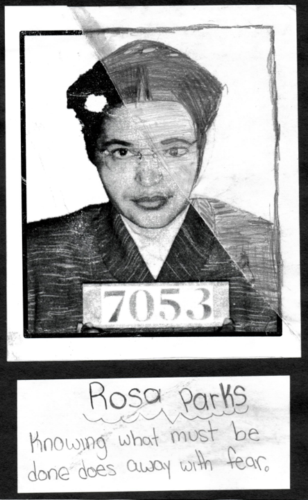 student artwork of Rosa Parks 